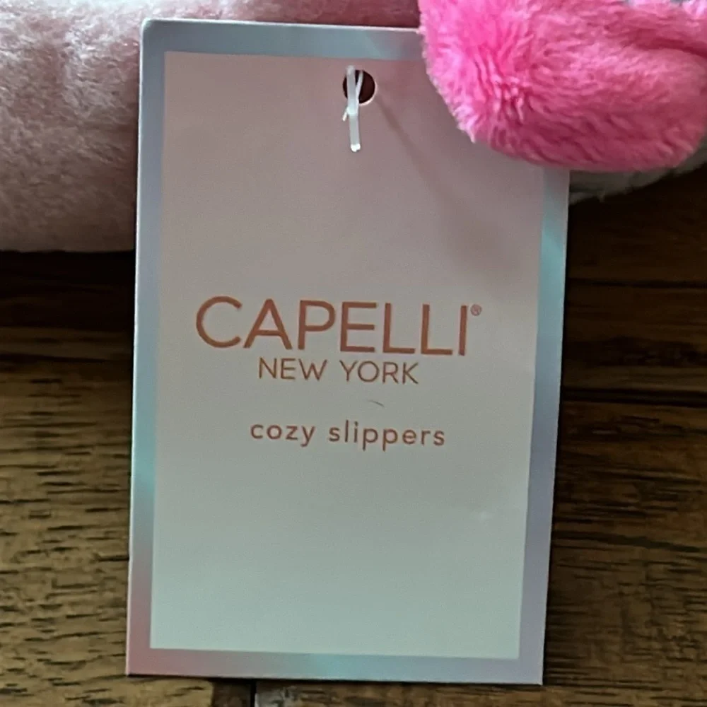 Capelli New York Cozy Slippers Pink Butterflies Toddler Size Small 4/5 New NWT